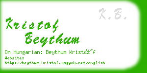 kristof beythum business card